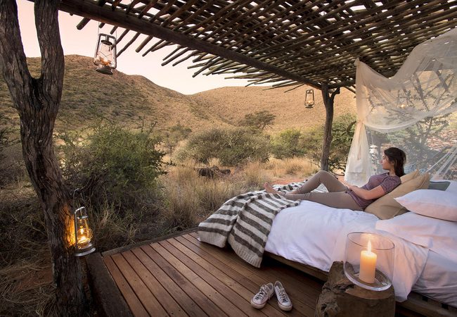 tswalu outdoor bedroom