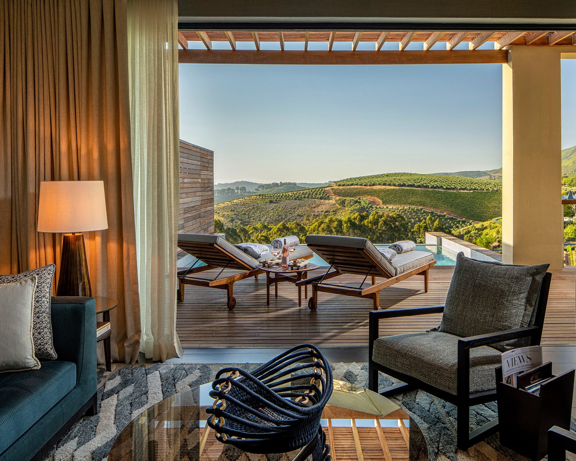 13 Day Cape Town, Wineland, Kruger Park & Sabi Sand Deluxe Safari Tour - Sabi Sands Lodges Reservation 61 Superior Lodges at Delaire Graff Estate Luxury Hotel Cape Winelands Stellenbosch South Africa 1 1900x1520