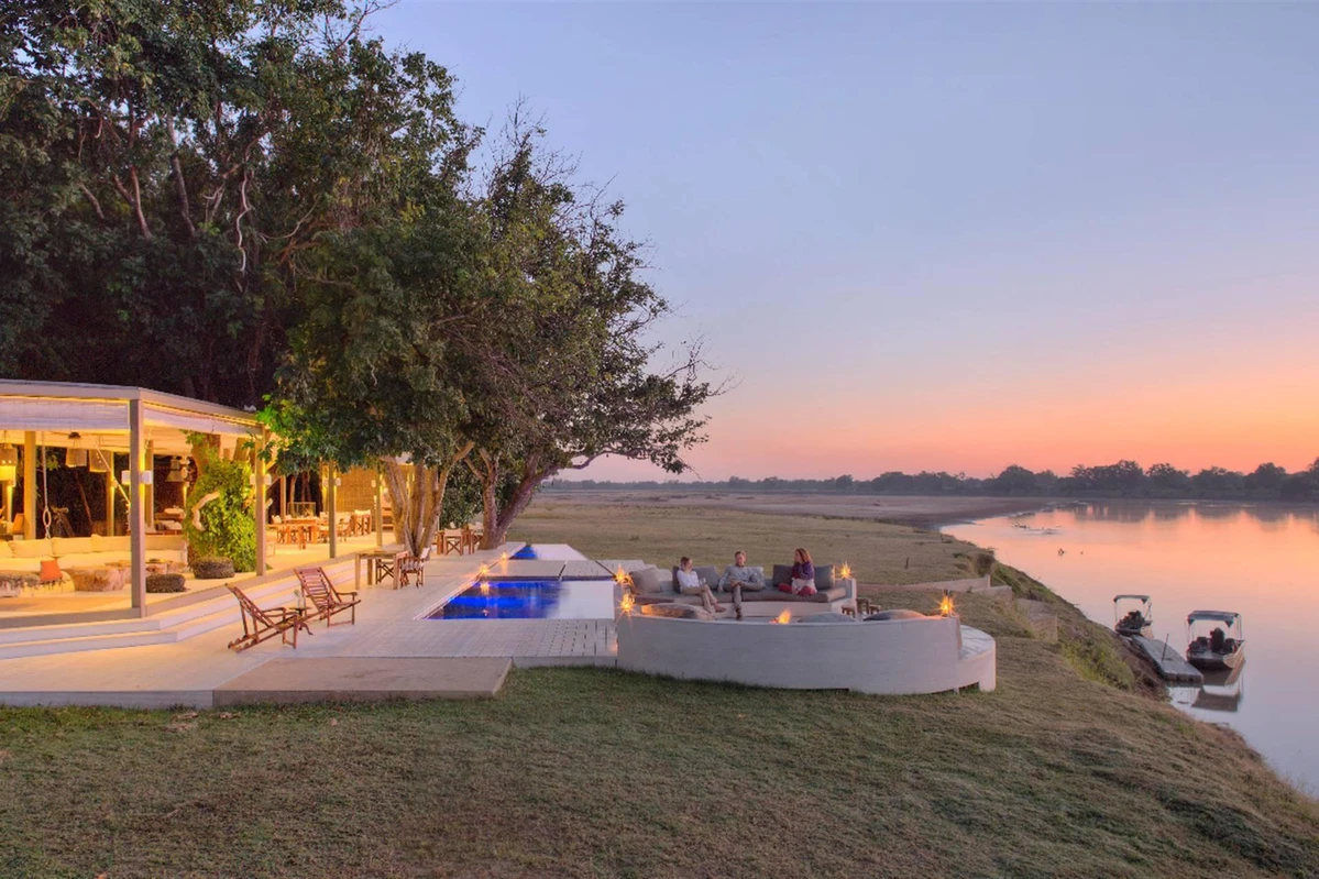 12 Day African Luxury Safari - Luxurious Zambia & Madagascar - South Africa 41 chinzombo facilities fire pit 01 time and tide zamibia