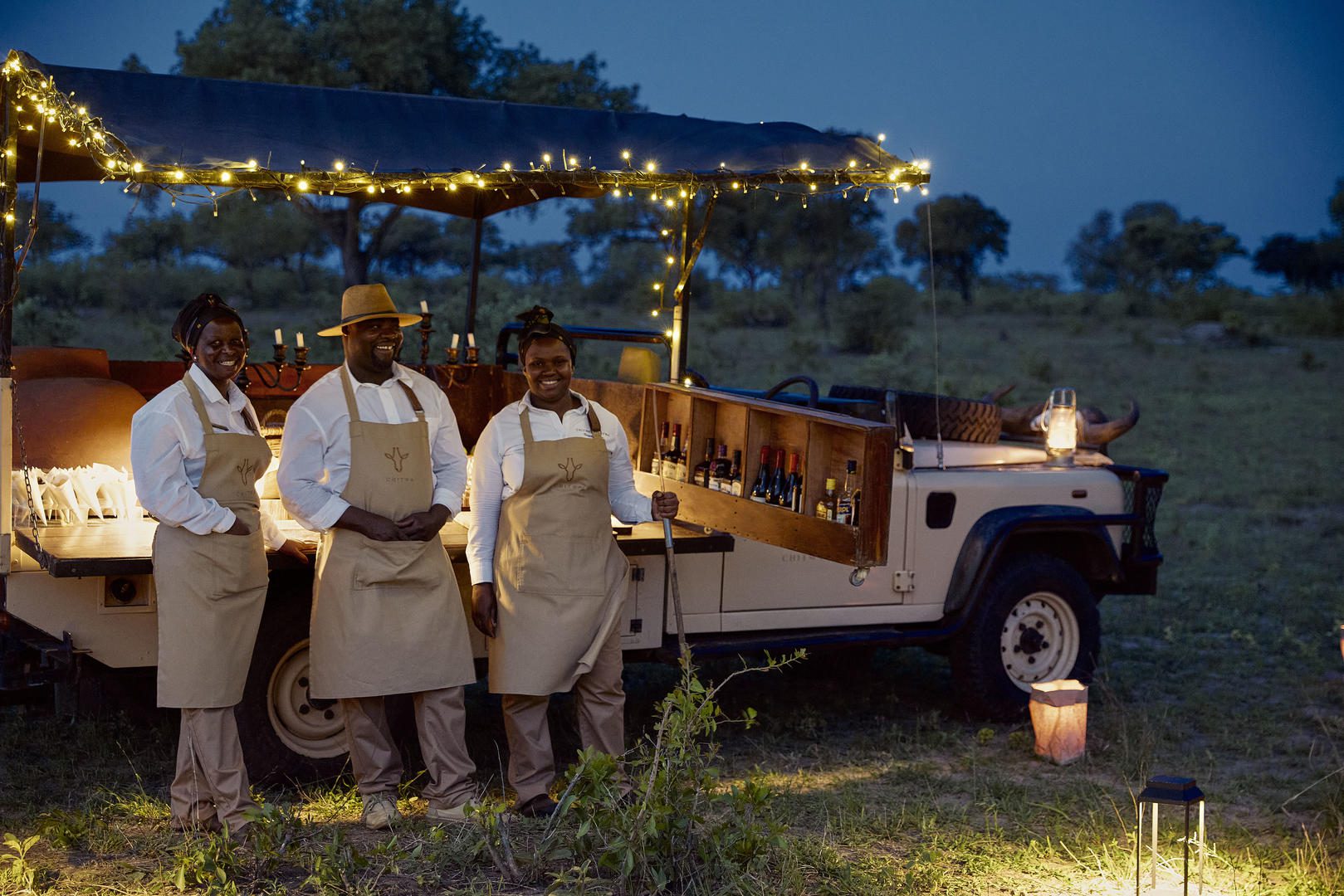 Chitwa Chitwa Game Lodge - Sabi Sand Private Game Reserve - Sabi Sands Lodges Reservations 46 Bush banqueting with Pizza truck