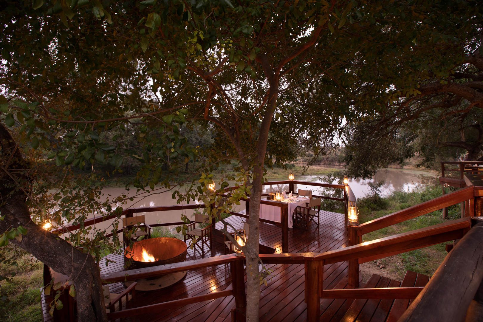 Kruger National Park luxury lodges, worth it or not in 2025? 9 Signature Hamiltons Tented Camp Evening Deck View