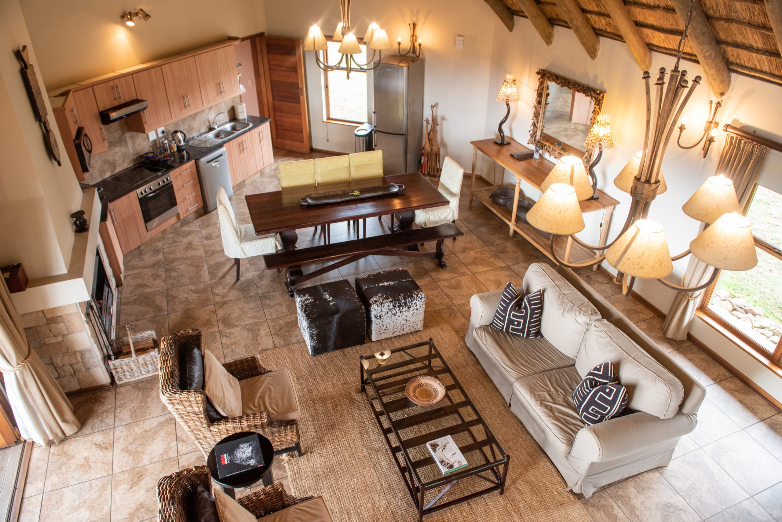 Gondwana Game Reserve - South Africa 41 Kwena Lodge Villa Open Plan Dining & Kitchen
