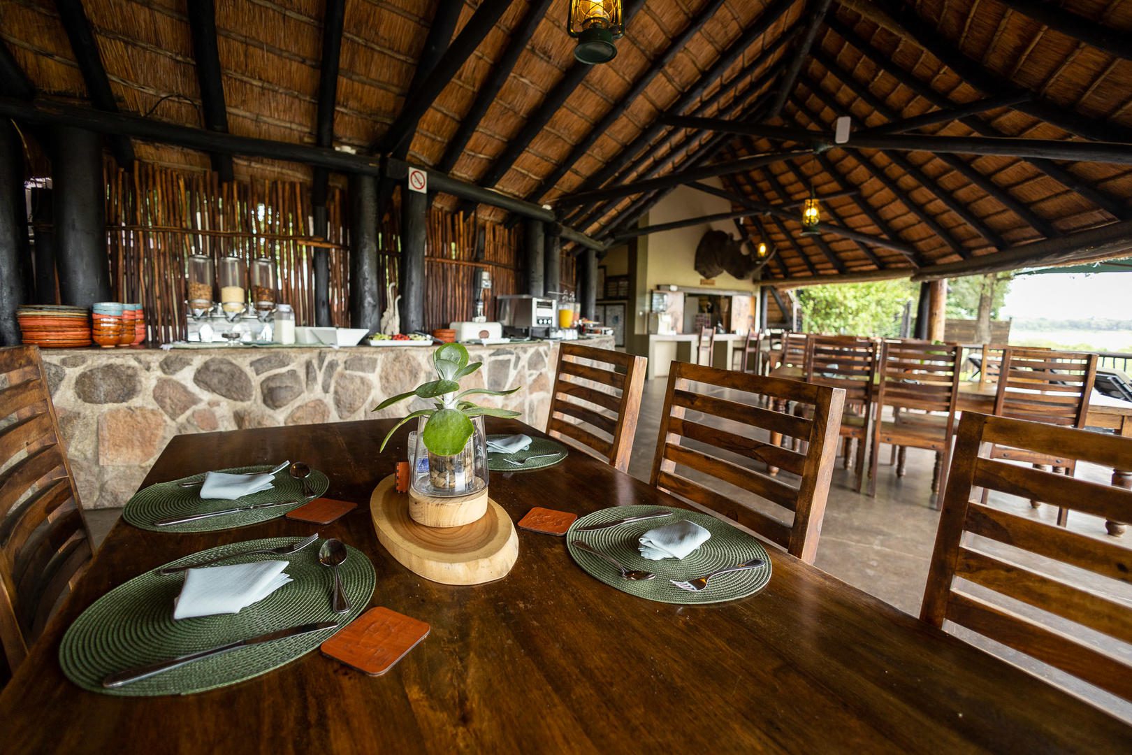 The Indoor Dining and Breakfast Area