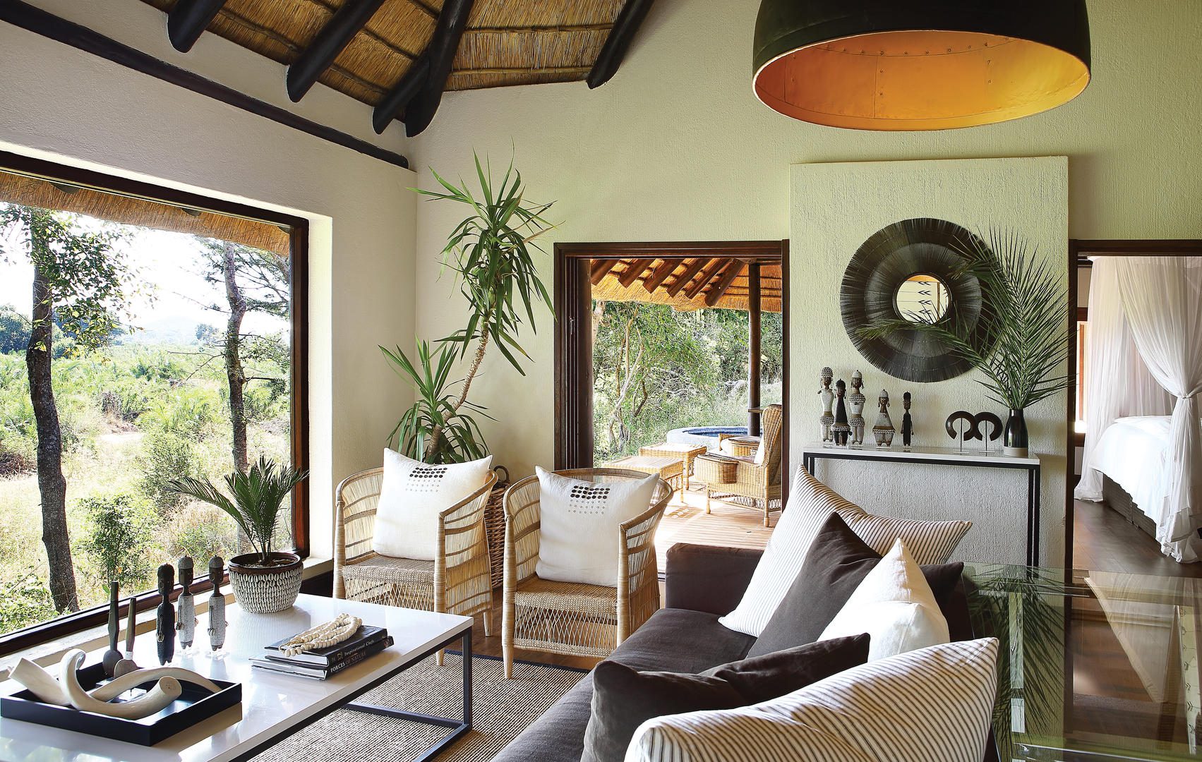 Londolozi Tree Camp - Sabi Sands Game Reserve - Sabi Sands Lodges Reservations - Kruger National Park 7 Tree Camp Suite Lounge
