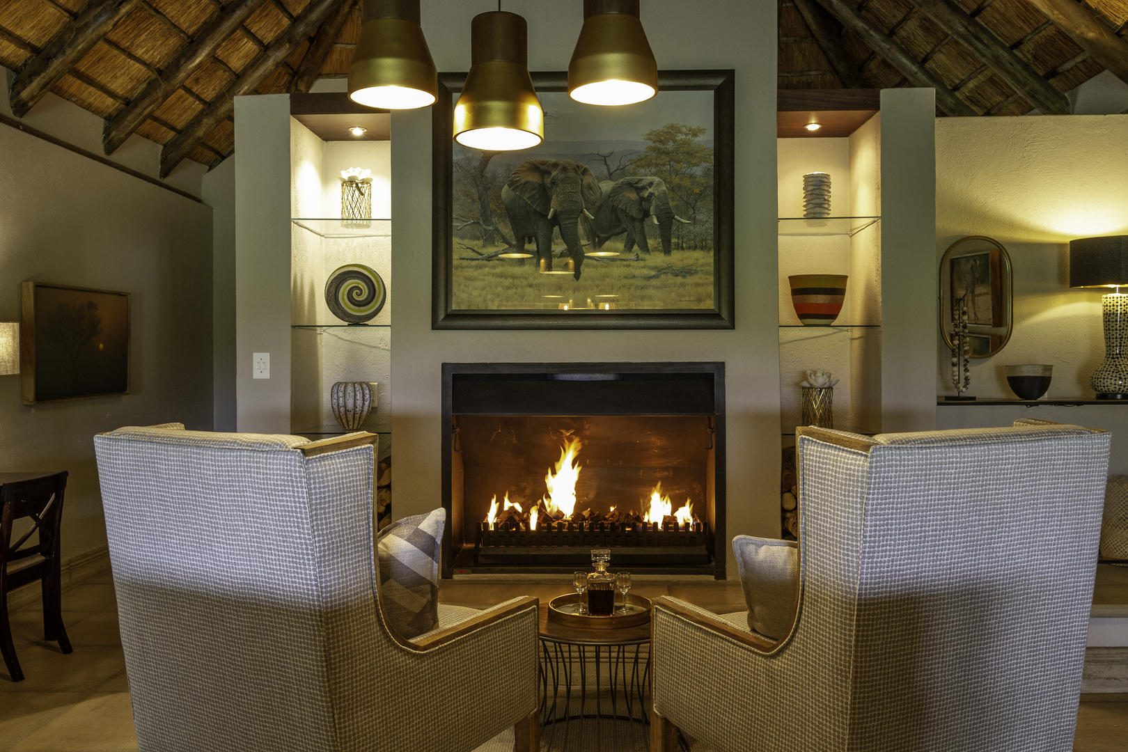 Savanna Private Lodge - Sabi Sands Game Reserve - Kruger National Park 55 ss fireplace img
