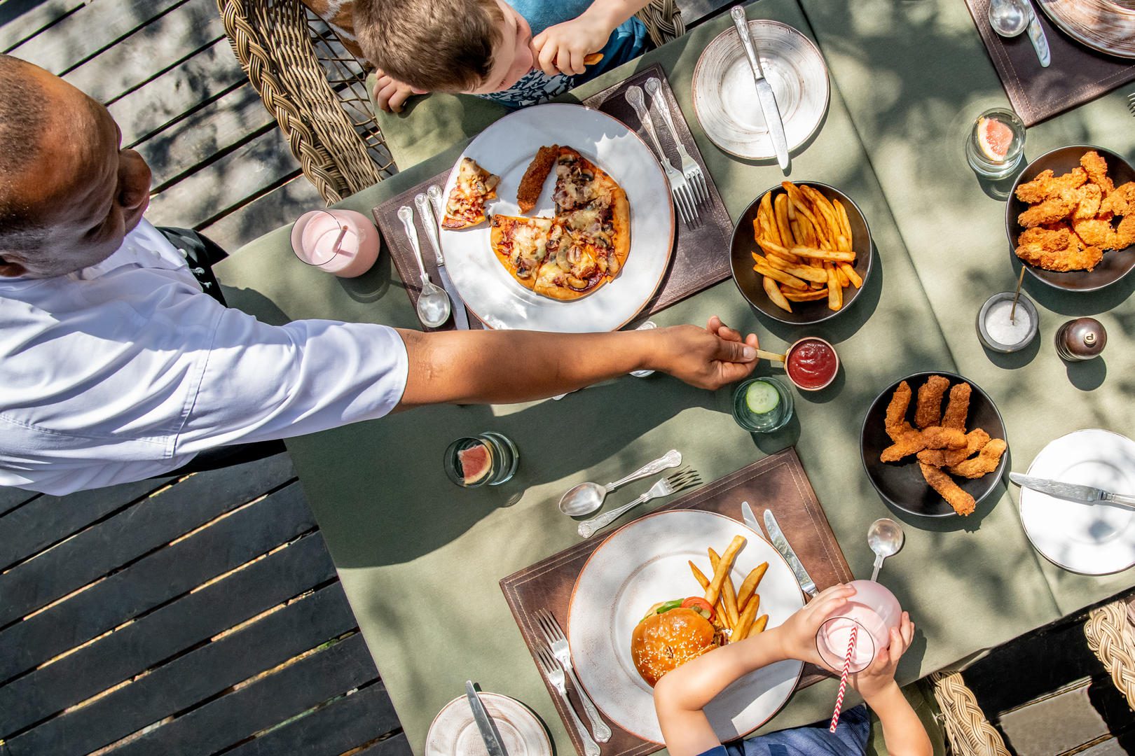 Family Lunch Outdoors