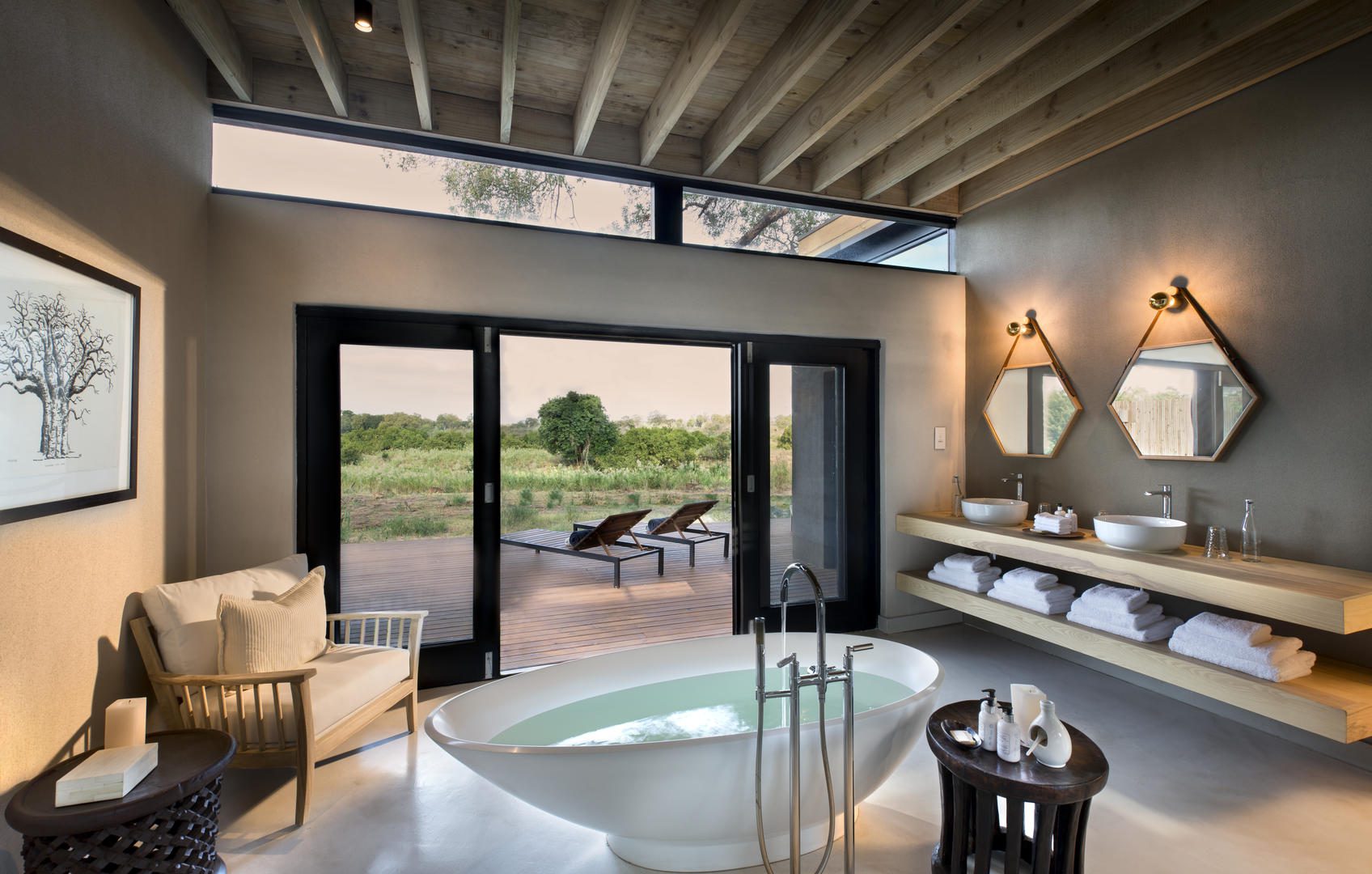 lion sands river lodge two bedroom river suite bathroom